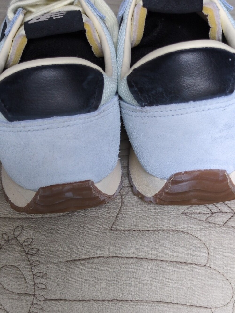 New Balance 471 Light Blue/Navy/Cream Classic Trainer Sneakers - Picture 4 of 7